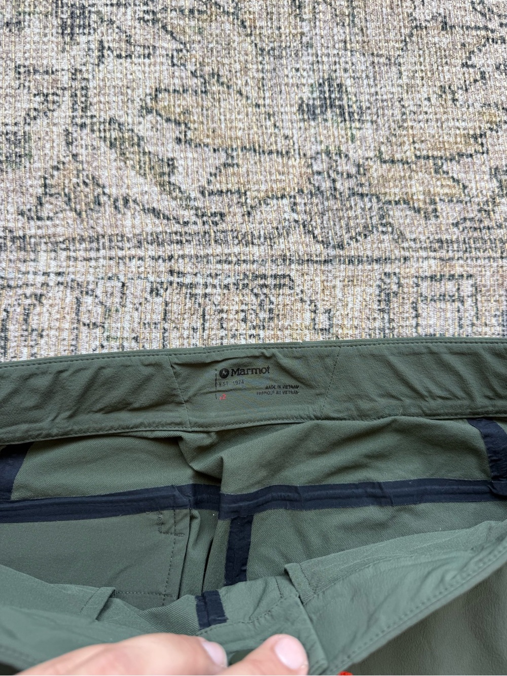 Marmot Men’s Mountain Pants Outdoor Olive Green Hiking Gorpcore Size 32 - Picture 5 of 8